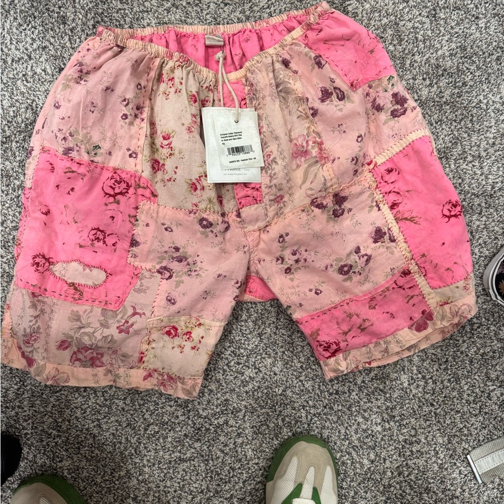 Magnolia Pearl Pink and Cream Patchwork Women's Shorts